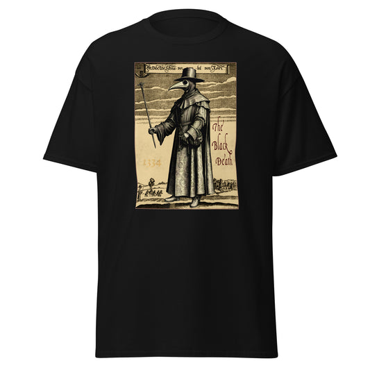 Plague Doctor 1334 design on unisex T-shirt, front view