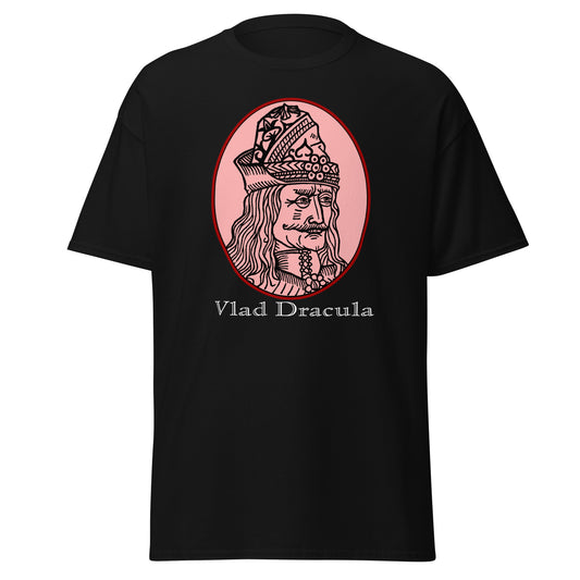 Vlad the Impaler design on unisex T-shirt, front view