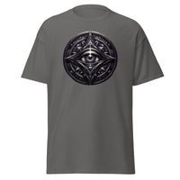 Illuminati All-Seeing Eye design on unisex T-shirt, front view