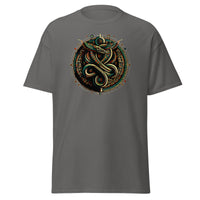Egyptian Ouroboros Snake Occult Symbol design on unisex T-shirt, front view