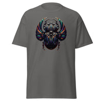 Mechanical Scarab Beetle Occult Symbol design on unisex T-shirt, front view