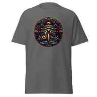 Eye of Ra Egyptian Symbol design on unisex T-shirt, front view