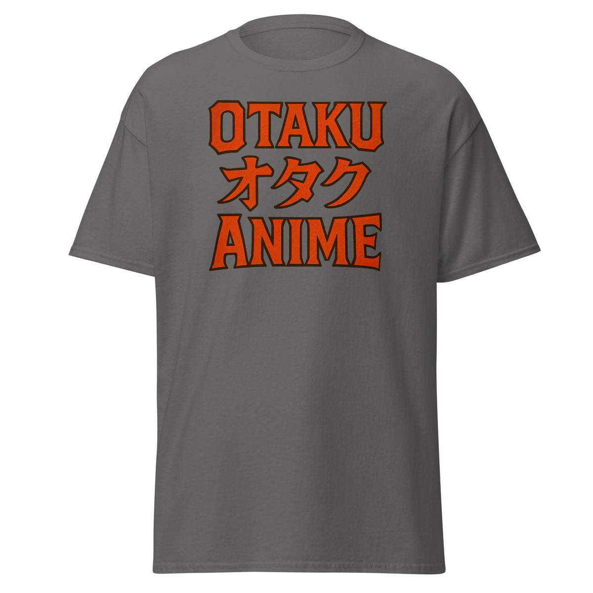Otaku オタク Anime design on unisex T-shirt, front view