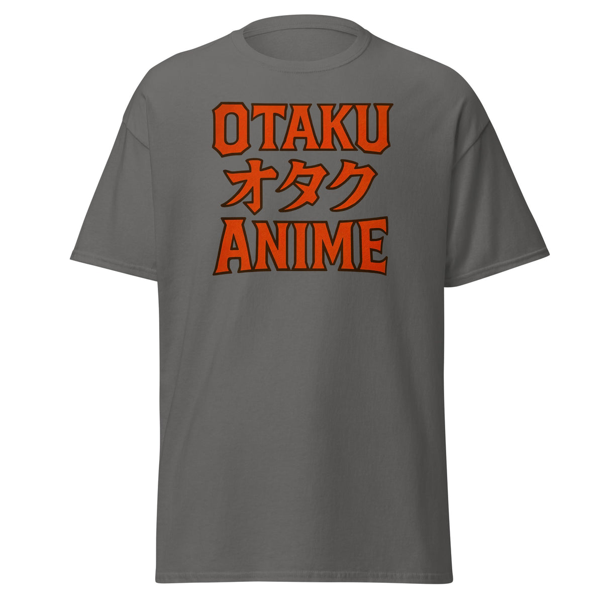 Otaku オタク Anime design on unisex T-shirt, front view