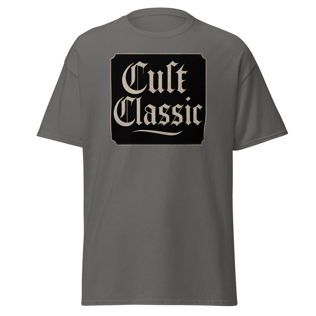 Cult Classic design on unisex T-shirt, front view