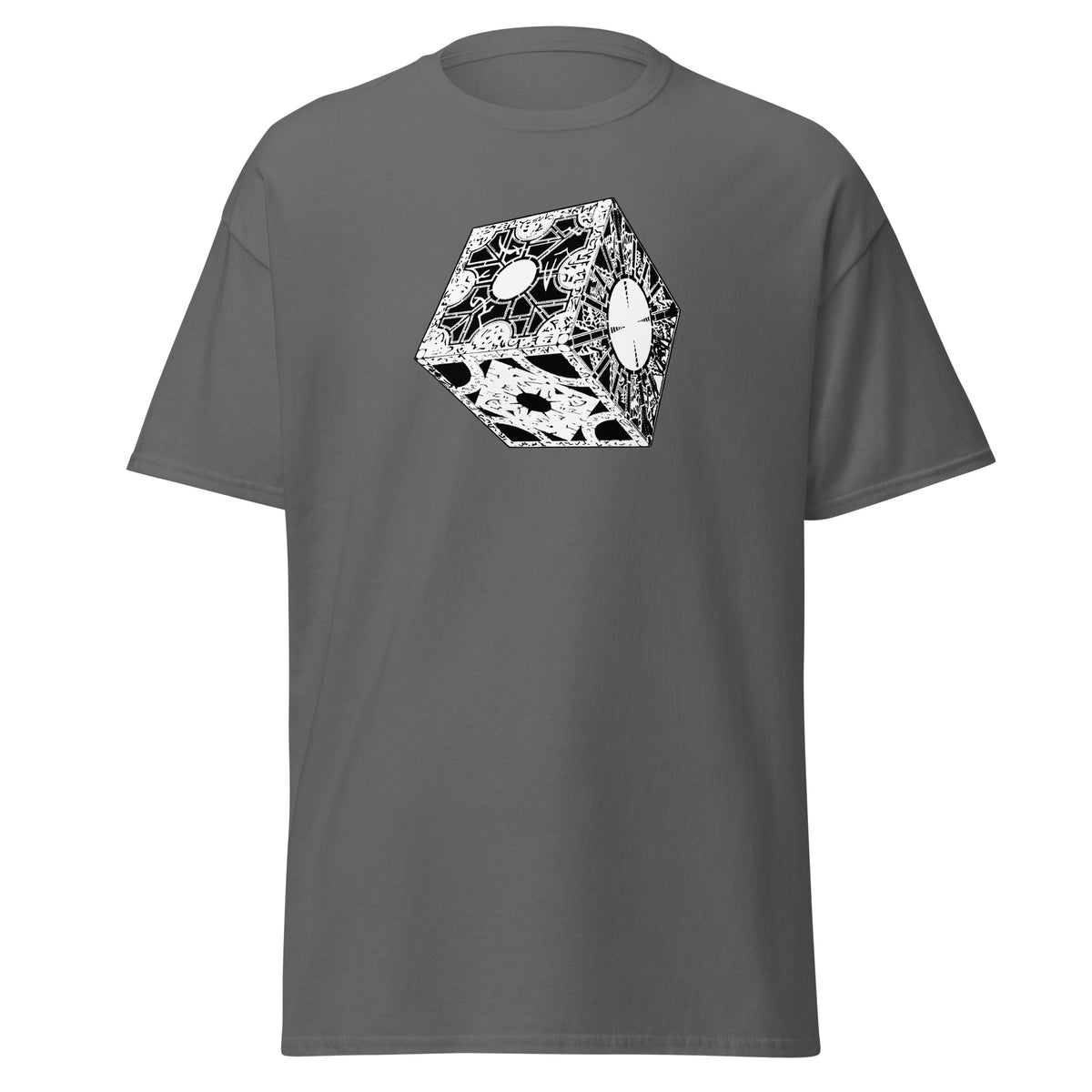 Lament Configuration design on unisex T-shirt, front view