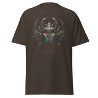 Ancient Scarab Beetle Egyptian Goth design on unisex T-shirt, front view
