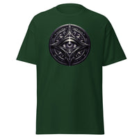 Illuminati All-Seeing Eye design on unisex T-shirt, front view