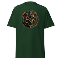 Egyptian Ouroboros Snake Occult Symbol design on unisex T-shirt, front view