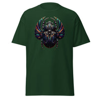 Mechanical Scarab Beetle Occult Symbol design on unisex T-shirt, front view