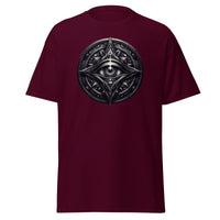 Illuminati All-Seeing Eye design on unisex T-shirt, front view