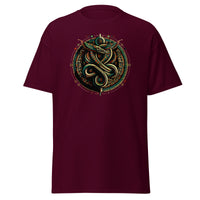 Egyptian Ouroboros Snake Occult Symbol design on unisex T-shirt, front view