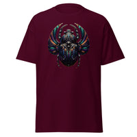 Mechanical Scarab Beetle Occult Symbol design on unisex T-shirt, front view