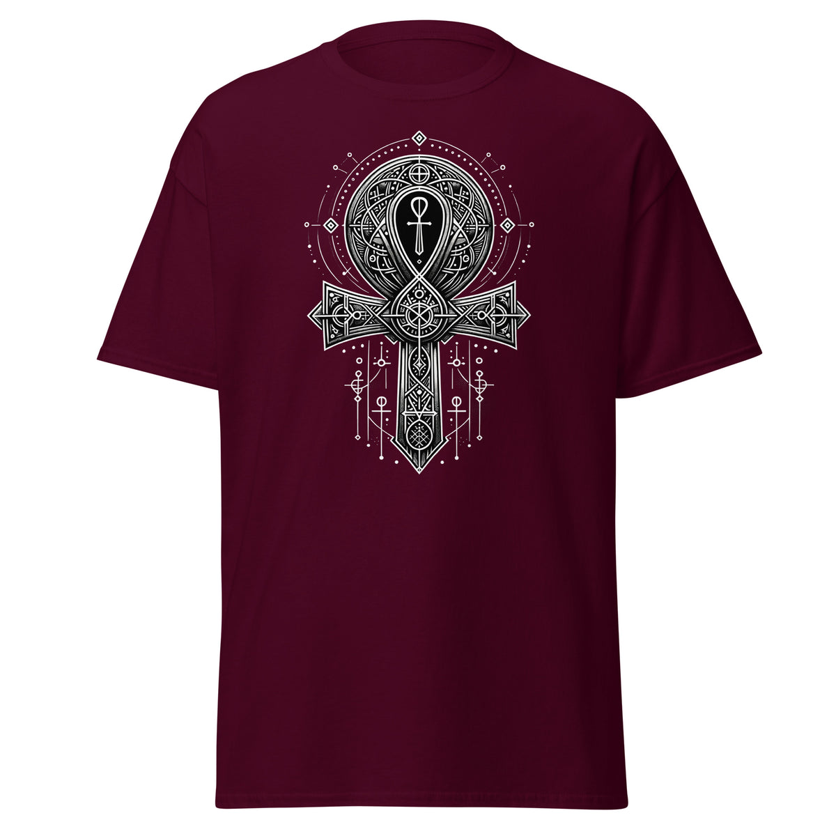 Ankh Egyptian Symbol design on unisex T-shirt, front view