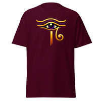 Eye of Ra Sun God design on unisex T-shirt, front view
