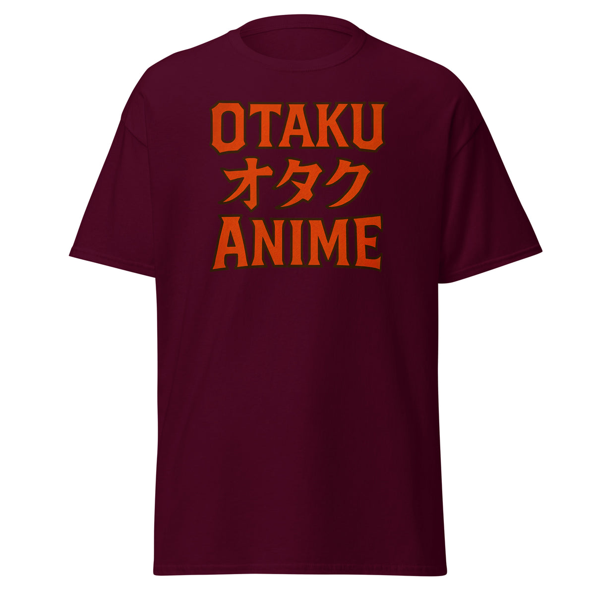 Otaku オタク Anime design on unisex T-shirt, front view