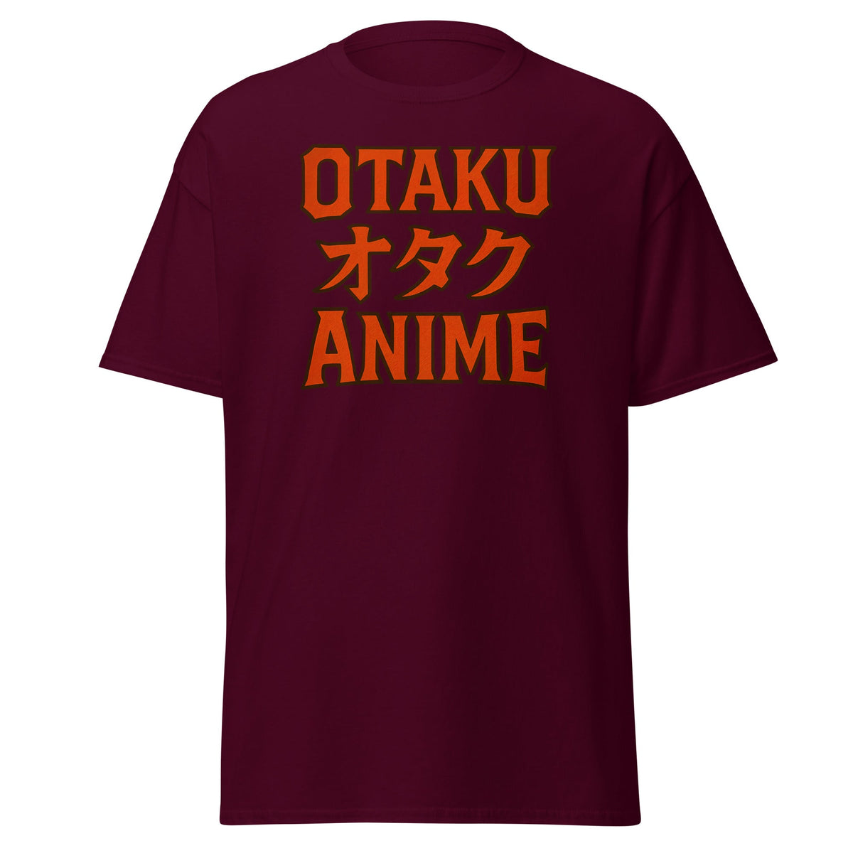 Otaku オタク Anime design on unisex T-shirt, front view