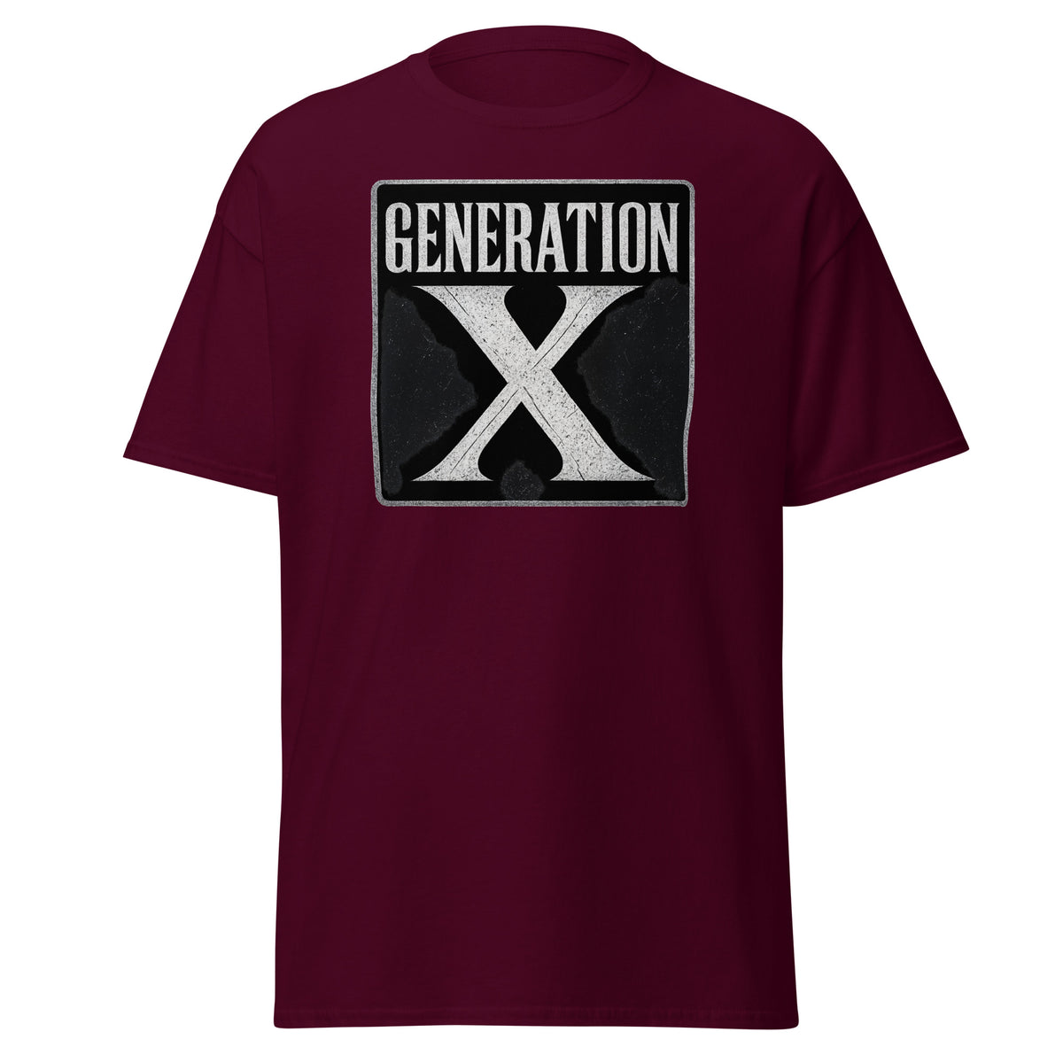 Gen X Retro Shirt design on unisex T-shirt, front view