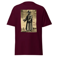 Plague Doctor 1334 design on unisex T-shirt, front view