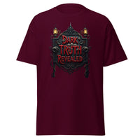 Dark Truth Revealed True Crime design on unisex T-shirt, front view