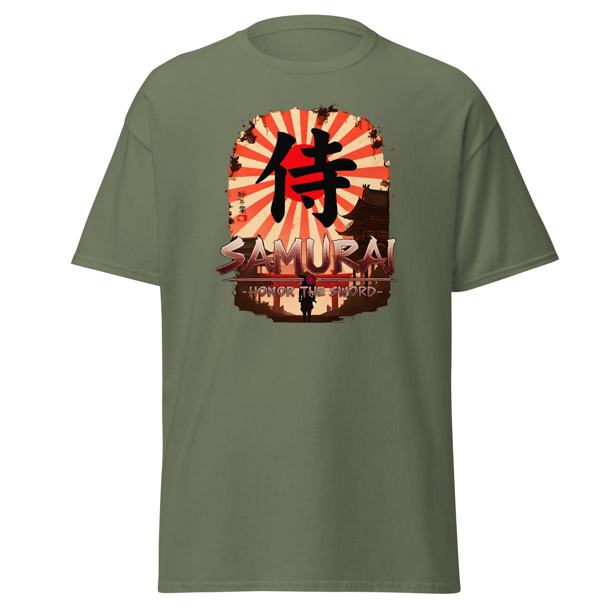 Anime Samurai Warrior Honor The Sword Short Sleeve Shirt