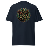 Egyptian Ouroboros Snake Occult Symbol design on unisex T-shirt, front view