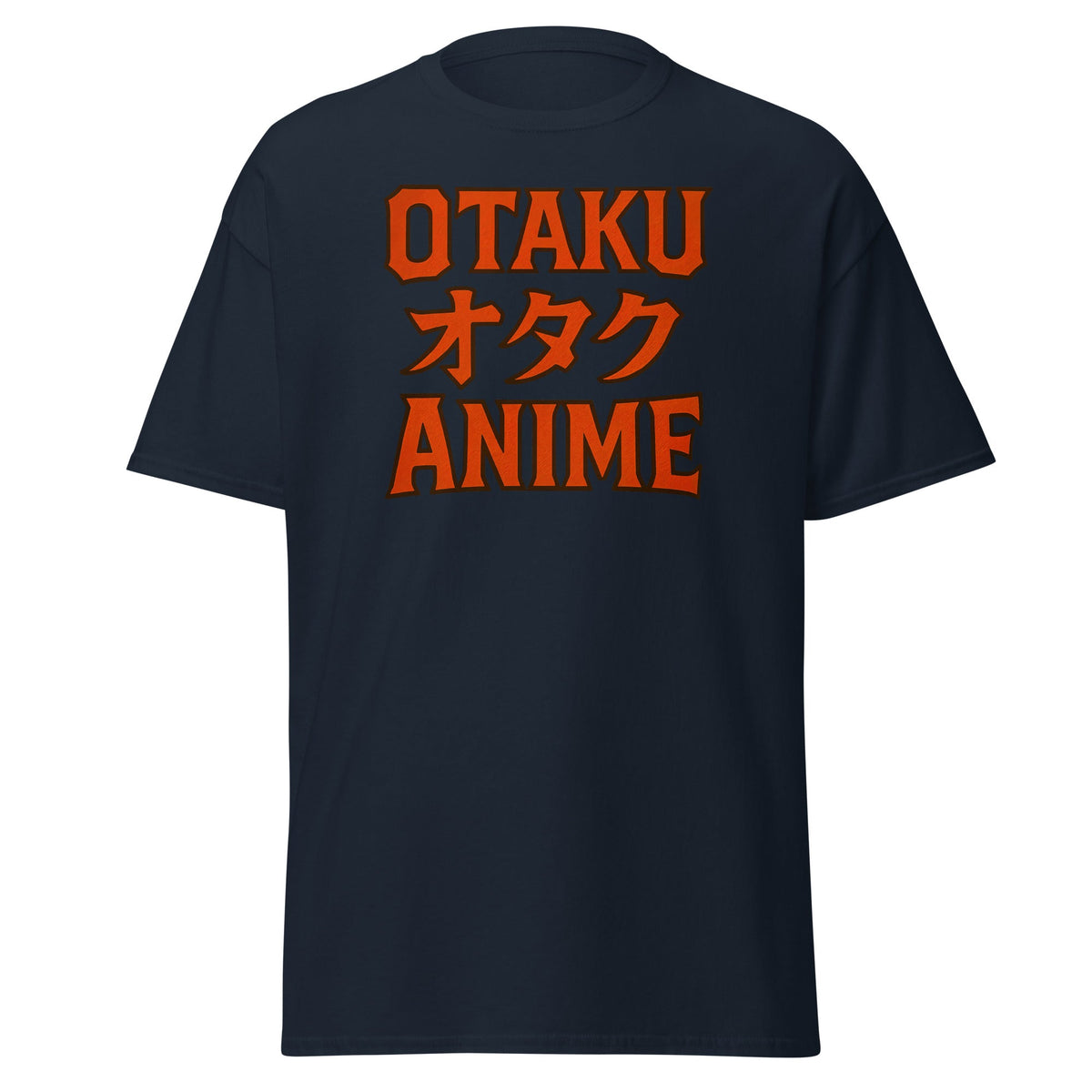 Otaku オタク Anime design on unisex T-shirt, front view