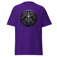 Illuminati All-Seeing Eye design on unisex T-shirt, front view
