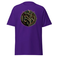 Egyptian Ouroboros Snake Occult Symbol design on unisex T-shirt, front view