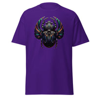 Mechanical Scarab Beetle Occult Symbol design on unisex T-shirt, front view