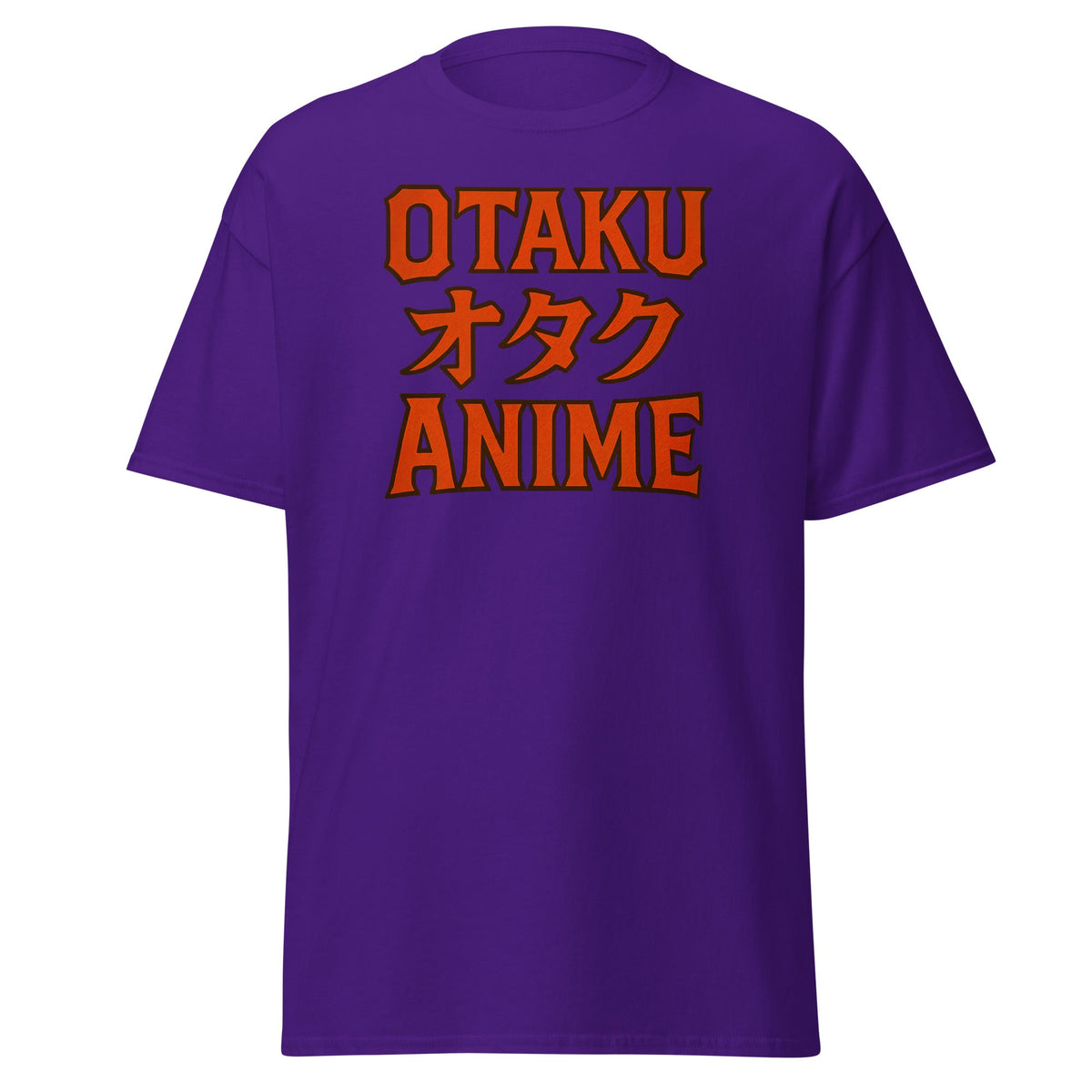 Otaku オタク Anime design on unisex T-shirt, front view
