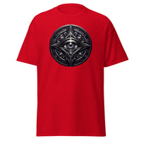 Illuminati All-Seeing Eye design on unisex T-shirt, front view