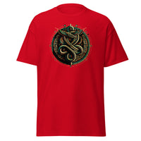 Egyptian Ouroboros Snake Occult Symbol design on unisex T-shirt, front view