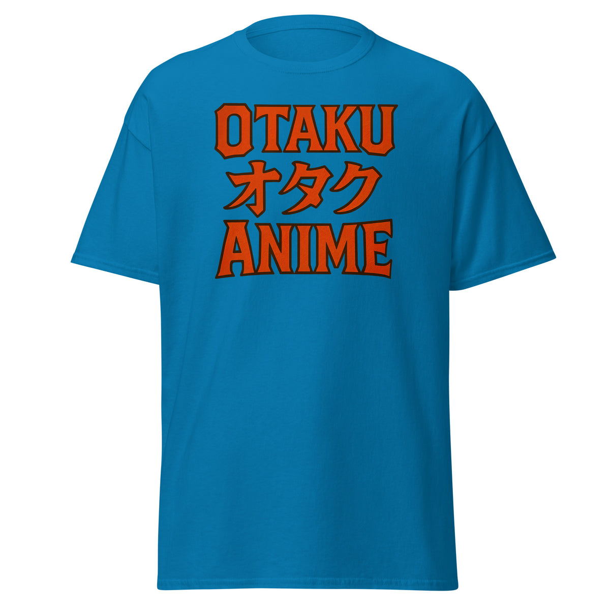 Otaku オタク Anime design on unisex T-shirt, front view