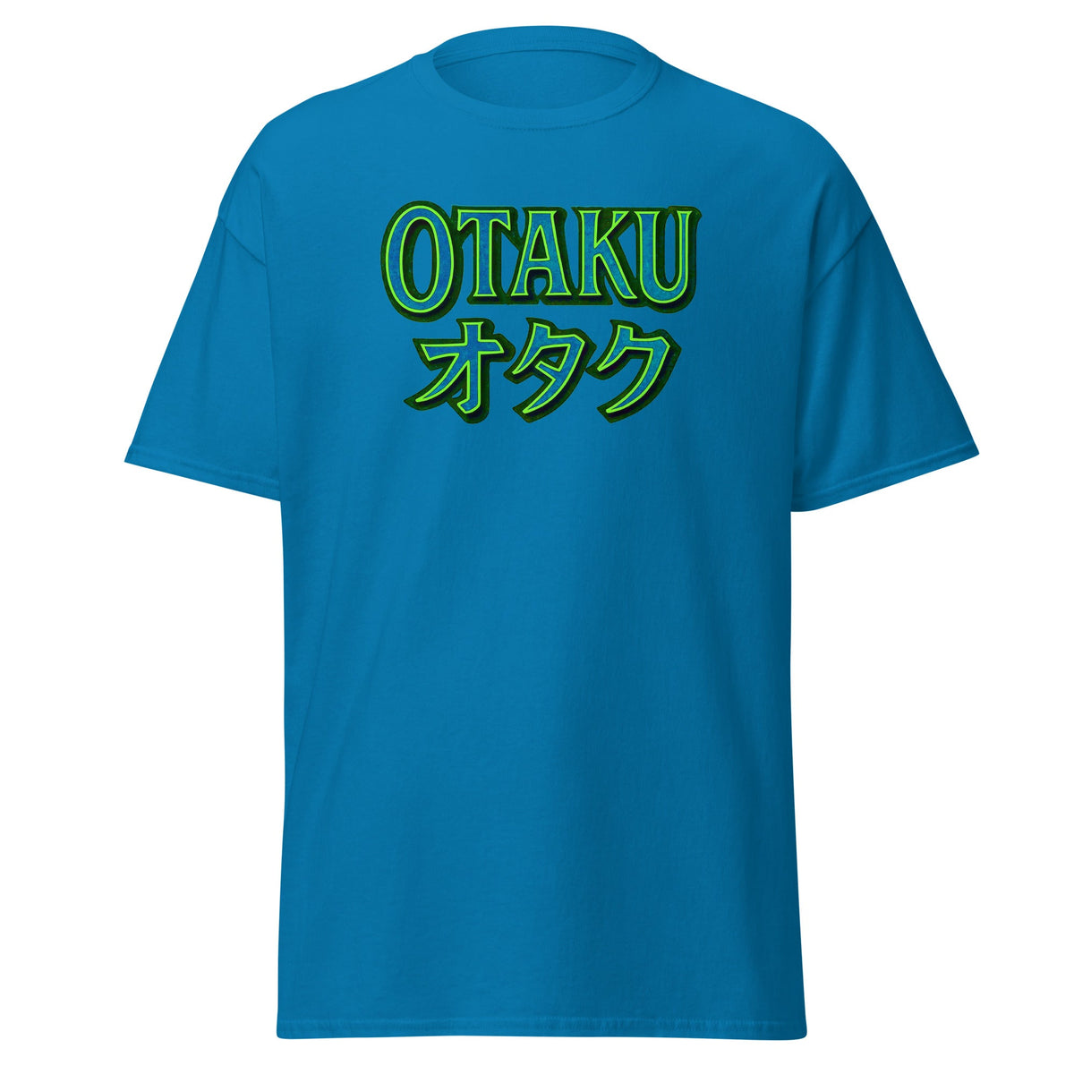 Otaku オタク design on unisex T-shirt, front view