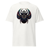 Mechanical Scarab Beetle Occult Symbol design on unisex T-shirt, front view
