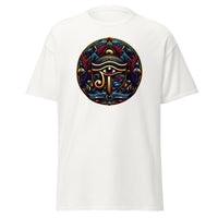 Eye of Ra Egyptian Symbol design on unisex T-shirt, front view