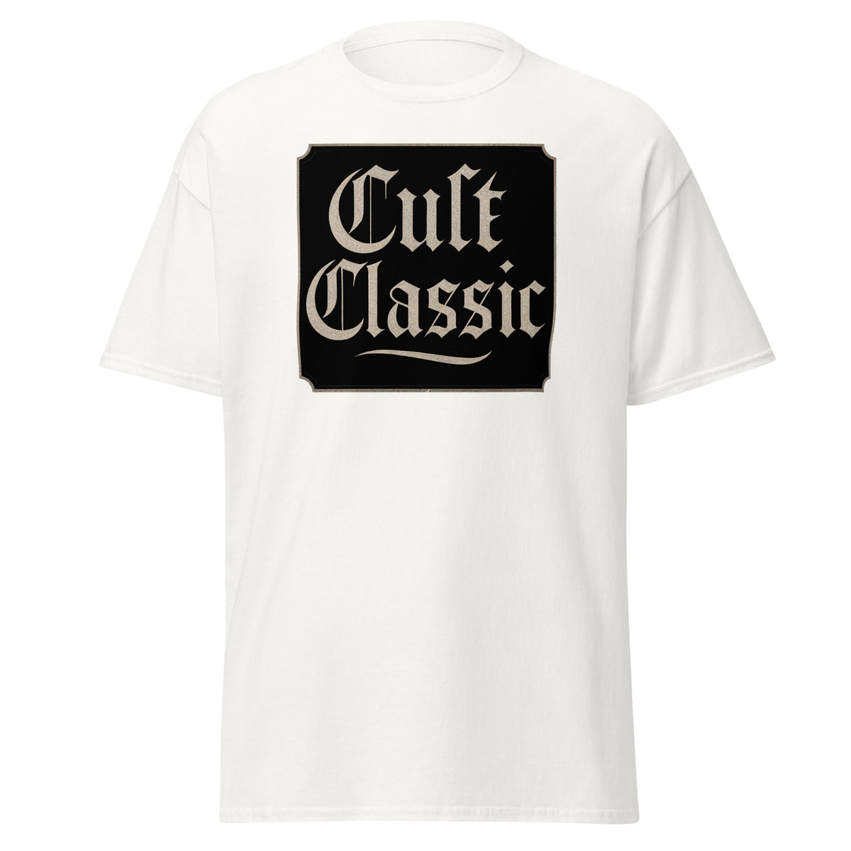 Cult Classic design on unisex T-shirt, front view
