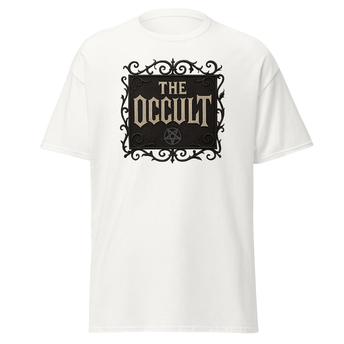 The Occult design on unisex T-shirt, front view