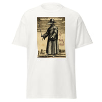 Plague Doctor 1334 design on unisex T-shirt, front view