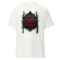 Dark Truth Revealed True Crime design on unisex T-shirt, front view
