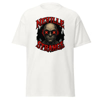 Neville Strange Future Corpses design on unisex T-shirt, front view
