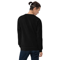 Unisex crewneck sweater, back view