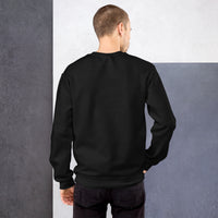 Unisex crewneck sweater, back view