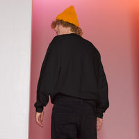 Unisex crewneck sweater, back view