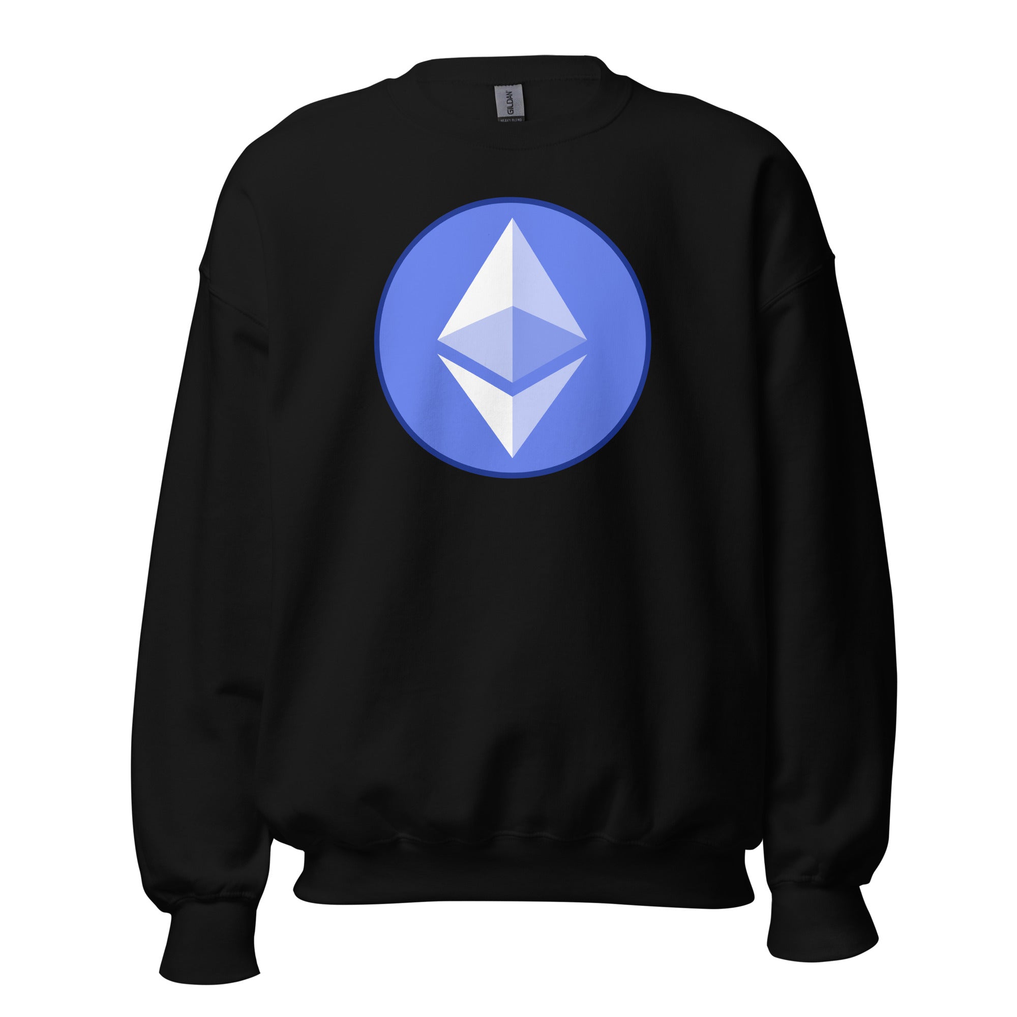 ETH Ethereum Round Logo Cryptocurrency Symbol Sweatshirt Long Sleeve Pullover