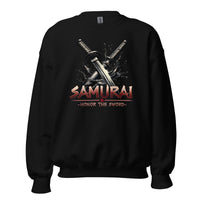 Splash Katana Swords design on unisex crewneck sweater, front view