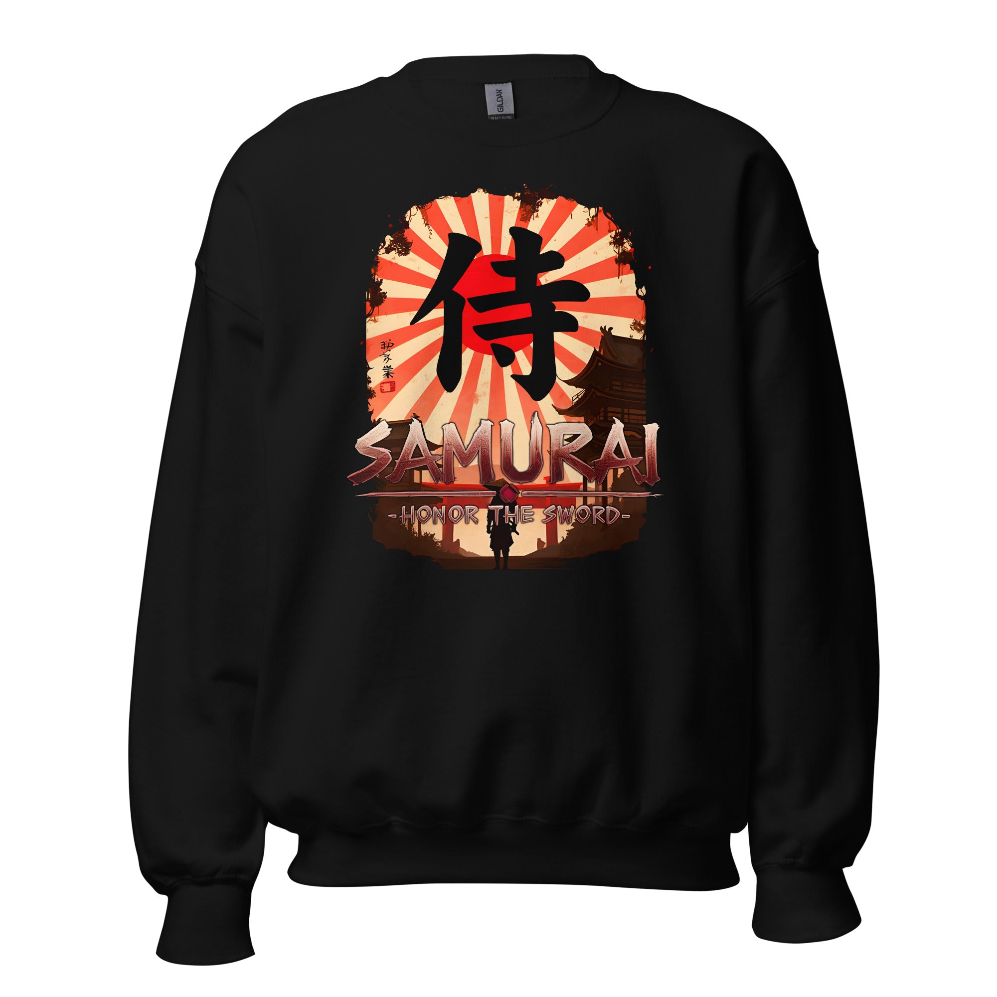 Anime Samurai Warrior Honor The Sword Sweatshirt Long Sleeve Pullover Sweater