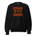 Otaku オタク Anime design on unisex crewneck sweater, front view