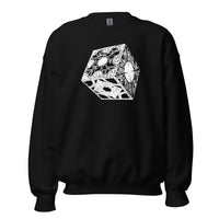 Lament Configuration design on unisex crewneck sweater, front view